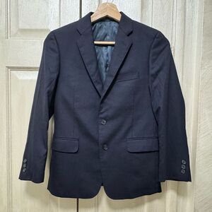 Hickey Freeman Boys 10H Navy Blue Wool Blazer Two Buttons Sport Coat